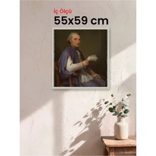 Hars Slim Ince Profil Gümüş Çerçeve 55 x 59 cm Camlı