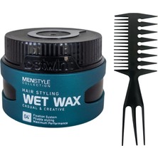 Morco Profesyonel Çatal Şekil Tarak & Profesyonel Saç Şekillendirici Wet Wax No:04 150ML