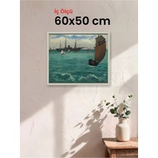 Hars Slim Ince Profil Gümüş Çerçeve 60 x 50 cm Şeffaf Korumalı Pvc