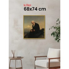 Hars Slim Ince Profil Altın Çerçeve 68 x 74 cm Camlı