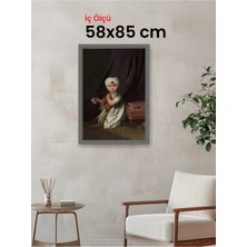 Hars Royal Klasik Desenli Gümüş Çerçeve 58 x 85 cm Camlı