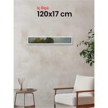 Hars Slim Ince Profil Beyaz Çerçeve 120 x 17 cm Camlı