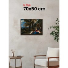 Hars Slim Ince Profil Kahverengi Çerçeve 70 x 50 cm Şeffaf Korumalı Pvc