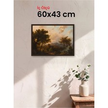 Hars Slim Ince Profil Kahverengi Çerçeve 60 x 43 cm Şeffaf Korumalı Pvc