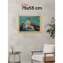 Hars Royal Klasik Desenli Çok Renkli Çerçeve 75 x 55 cm Şeffaf Korumalı Pvc