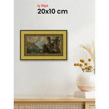Hars Royal Klasik Desenli Altın Çerçeve 20 x 10 cm Şeffaf Korumalı Pvc