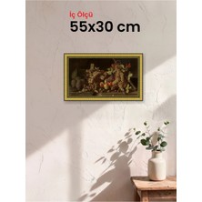 Hars Royal Klasik Desenli Altın Çerçeve 55 x 30 cm Şeffaf Korumalı Pvc