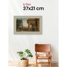 Hars Vintage Eskitme Beyaz Çok Renkli Çerçeve 37 x 21 cm Camlı