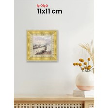 Hars Royal Klasik Desenli Çok Renkli Çerçeve 11 x 11 cm Camlı