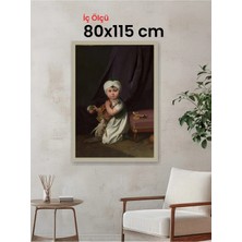 Hars Vintage Eskitme Beyaz Çok Renkli Çerçeve 80 x 115 cm Camlı