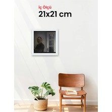 Hars Slim Ince Profil Beyaz Çerçeve 21 x 21 cm Camlı