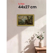 Hars Royal Klasik Desenli Altın Çerçeve 44 x 27 cm Şeffaf Korumalı Pvc