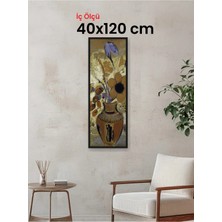 Hars Slim Ince Profil Siyah Çerçeve 40 x 120 cm Camlı