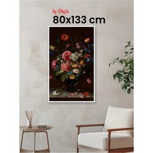 Hars Slim Ince Profil Beyaz Çerçeve 80 x 133 cm Şeffaf Korumalı Pvc