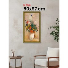 Hars Royal Klasik Desenli Altın Çerçeve 50 x 97 cm Camlı