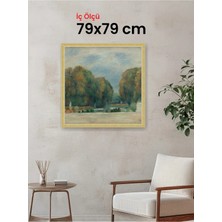 Hars Royal Klasik Desenli Çok Renkli Çerçeve 79 x 79 cm Camlı