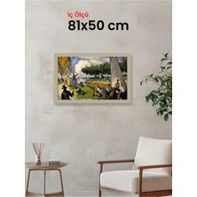 Hars Vintage Eskitme Beyaz Çok Renkli Çerçeve 81 x 50 cm Camlı