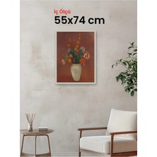 Hars Slim Ince Profil Gümüş Çerçeve 55 x 74 cm Şeffaf Korumalı Pvc