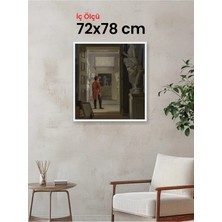 Hars Slim Ince Profil Beyaz Çerçeve 72 x 78 cm Şeffaf Korumalı Pvc