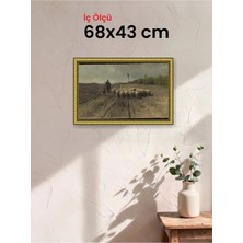 Hars Royal Klasik Desenli Altın Çerçeve 68 x 43 cm Camlı