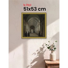 Hars Royal Klasik Desenli Altın Çerçeve 51 x 53 cm Camlı