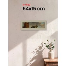 Hars Vintage Eskitme Beyaz Çok Renkli Çerçeve 54 x 15 cm Camlı