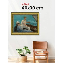 Hars Royal Klasik Desenli Altın Çerçeve 40 x 30 cm Şeffaf Korumalı Pvc