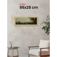 Hars Royal Klasik Desenli Çok Renkli Çerçeve 86 x 28 cm Şeffaf Korumalı Pvc