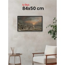 Hars Slim Ince Profil Siyah Çerçeve 84 x 50 cm Camlı