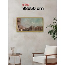 Hars Slim Ince Profil Altın Çerçeve 98 x 50 cm Şeffaf Korumalı Pvc