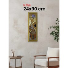 Hars Royal Klasik Desenli Altın Çerçeve 24 x 90 cm Camlı