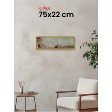Hars Slim Ince Profil Altın Çerçeve 75 x 22 cm Camlı
