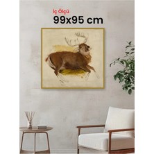 Hars Slim Ince Profil Altın Çerçeve 99 x 95 cm Camlı