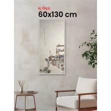 Hars Slim Ince Profil Gümüş Çerçeve 60 x 130 cm Camlı
