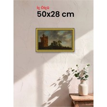 Hars Royal Klasik Desenli Altın Çerçeve 50 x 28 cm Şeffaf Korumalı Pvc