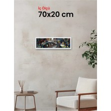 Hars Slim Ince Profil Beyaz Çerçeve 70 x 20 cm Camlı