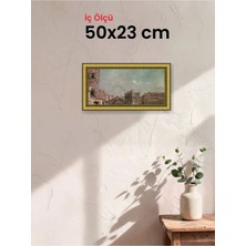Hars Royal Klasik Desenli Altın Çerçeve 50 x 23 cm Şeffaf Korumalı Pvc