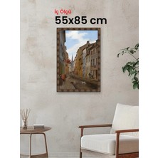Hars Heritage Eskitme Kahverengi Çerçeve 55 x 85 cm Şeffaf Korumalı Pvc