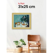 Hars Royal Klasik Desenli Çok Renkli Çerçeve 31 x 25 cm Şeffaf Korumalı Pvc