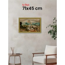 Hars Royal Klasik Desenli Altın Çerçeve 71 x 45 cm Şeffaf Korumalı Pvc