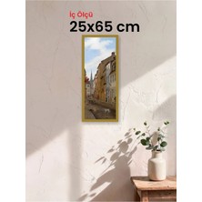 Hars Slim Ince Profil Altın Çerçeve 25 x 65 cm Şeffaf Korumalı Pvc