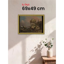 Hars Royal Klasik Desenli Altın Çerçeve 69 x 49 cm Camlı