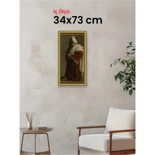 Hars Royal Klasik Desenli Altın Çerçeve 34 x 73 cm Camlı