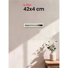 Hars Slim Ince Profil Beyaz Çerçeve 42 x 4 cm Şeffaf Korumalı Pvc