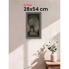 Hars Royal Klasik Desenli Gümüş Çerçeve 28 x 54 cm Şeffaf Korumalı Pvc
