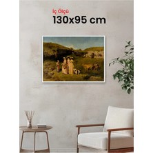 Hars Slim Ince Profil Beyaz Çerçeve 130 x 95 cm Şeffaf Korumalı Pvc