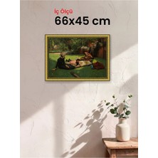 Hars Royal Klasik Desenli Altın Çerçeve 66 x 45 cm Camlı
