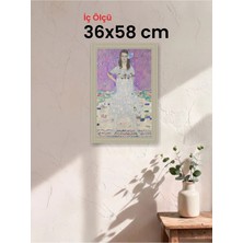 Hars Vintage Eskitme Beyaz Çok Renkli Çerçeve 36 x 58 cm Şeffaf Korumalı Pvc