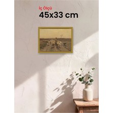 Hars Slim Ince Profil Altın Çerçeve 45 x 33 cm Camlı