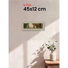 Hars Vintage Eskitme Beyaz Çok Renkli Çerçeve 45 x 12 cm Şeffaf Korumalı Pvc